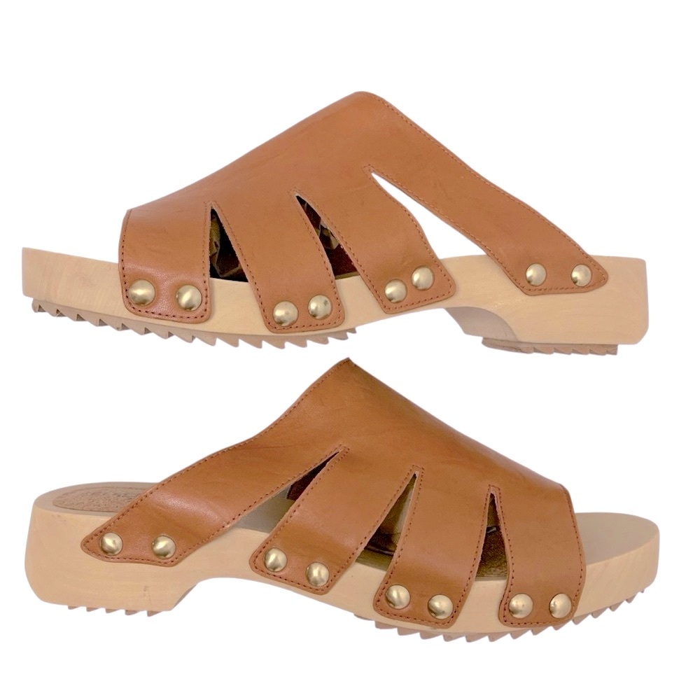 Kelsi Dagger Leather Brooklyn SADDLE Women's Garden Clog Slide, Size: 11